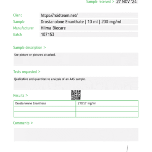 Hilma Biocare Drostanolone Enanthate test