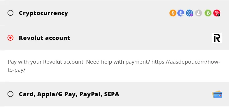 Revolut payment