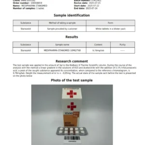 StanoMED 10 mg Medi Pharma lab-test