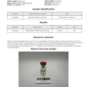 Tirzepatide Tirzepatide 10 mg Medi Pharma lab-test