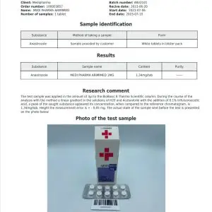 Medi Pharma ArimiMED 1 mg lab-test