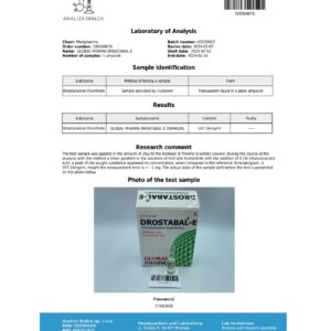 drostabal-e Global Pharma DROSTABAL-E 200 lab-test