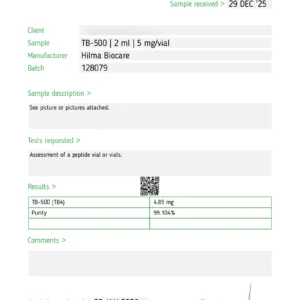 hilma-biocare-TB-500 01.2026 Hilma Biocare TB-500 lab-test