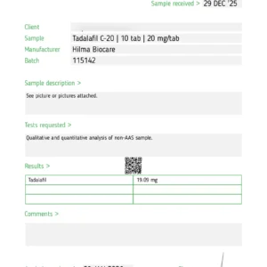 hilma-biocare-Tadalafil C-20 01.2026 Hilma Biocare Tadalafil-C lab-test