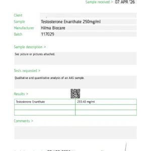 hilma-biocare-testosterone-enanthate#1 Hilma Biocare Testosterone enanthate lab-test