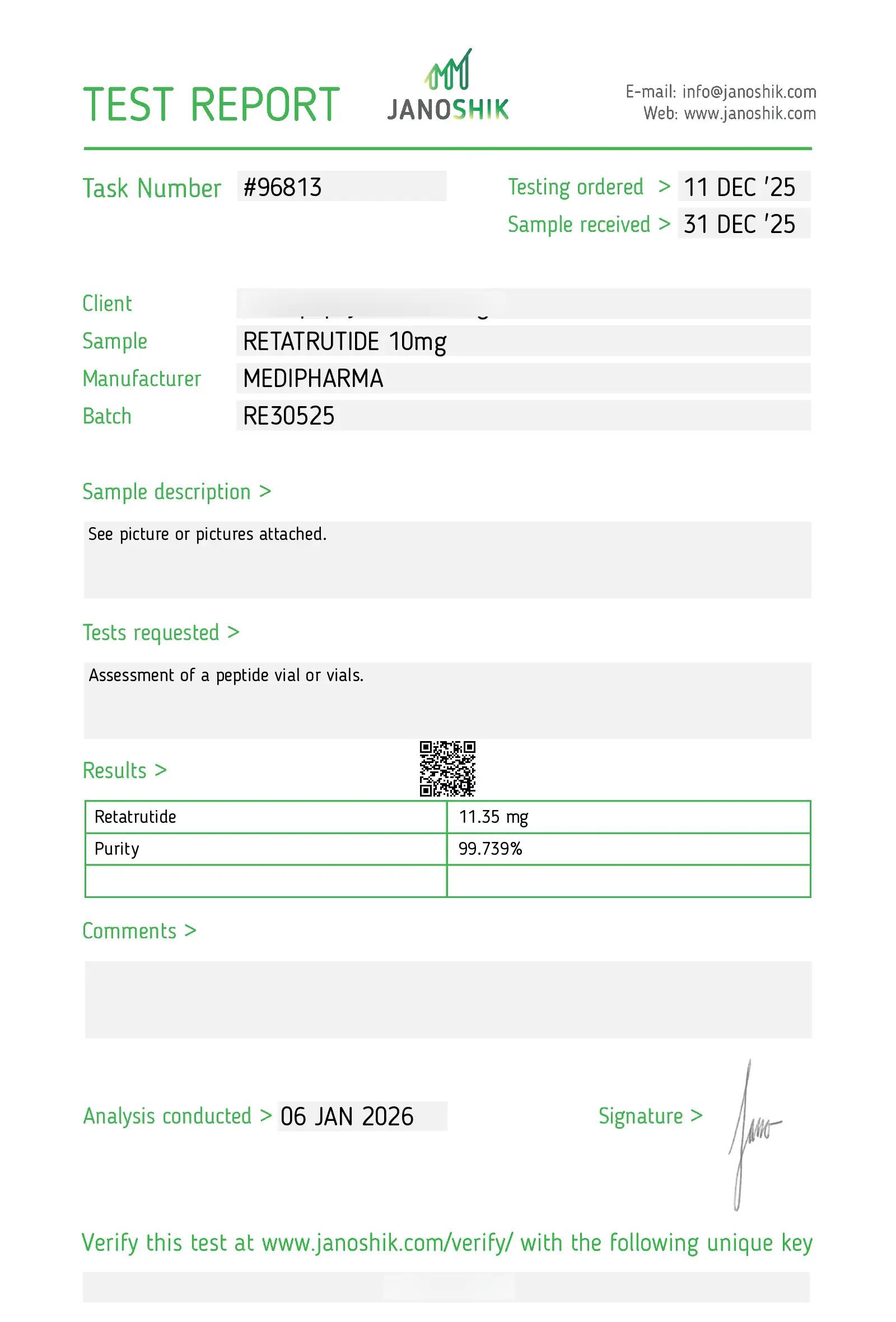 Retatrutide MED 10 medi pharma retatrutide test