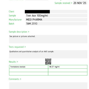 medi pharma trenbolone acetate test