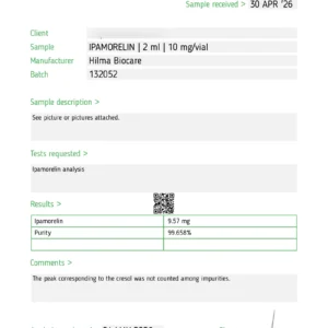 Hilma Biocare Ipamorelin lab test