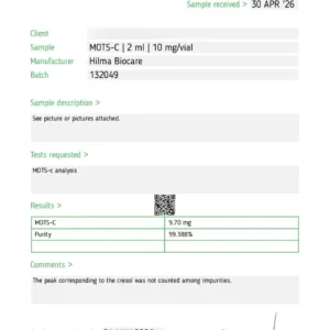Hilma Biocare MOTS-C lab test