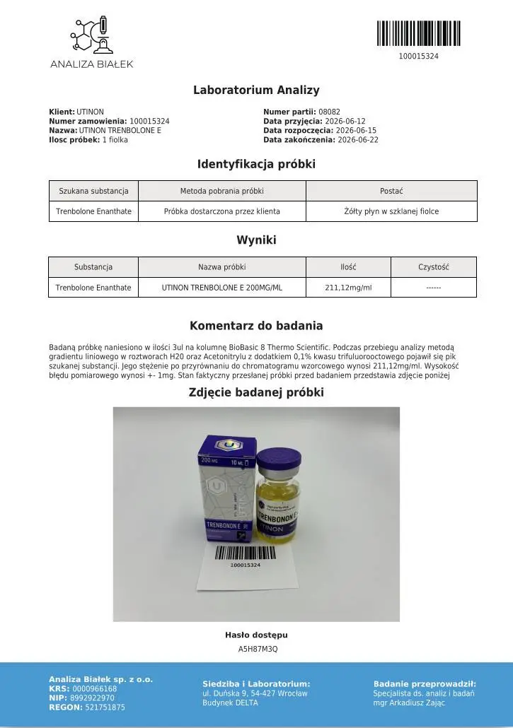 UTINON TRENBONON A lab test