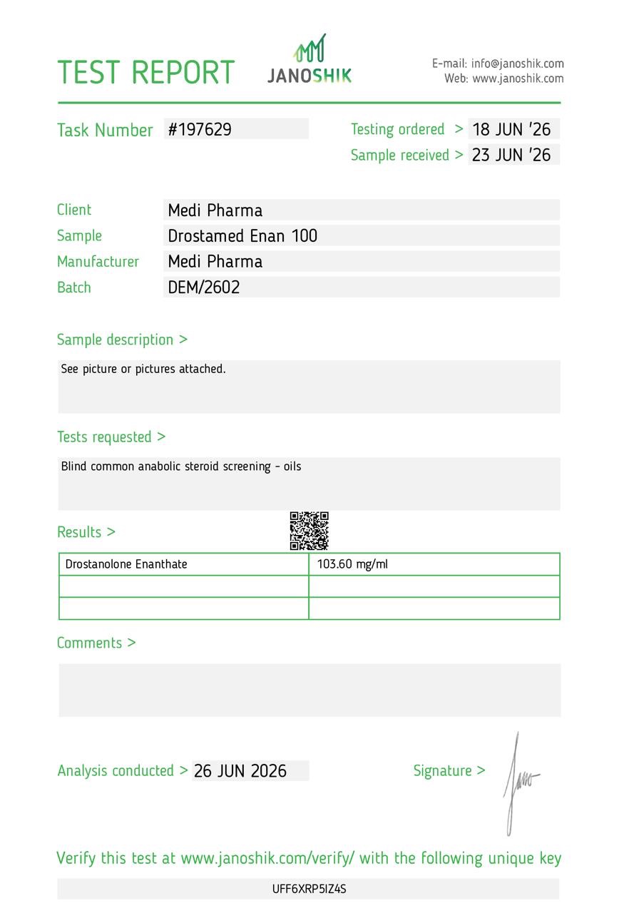 DrostaMED Enan 100 Medi Pharma DrostaMED Enan lab-test